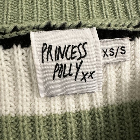 Princess Polly Alton Sweater - Green/White - Picture 3 of 4